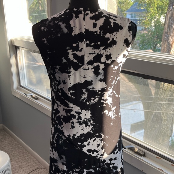 Victor Alfaro Black and White Abstract Maxi Dress Sz S - Picture 5 of 5